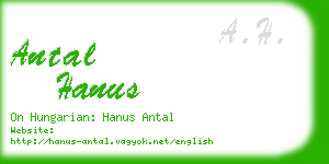 antal hanus business card